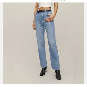 Reformation Cowboy Pointed Pocket High Rise Straight Jeans